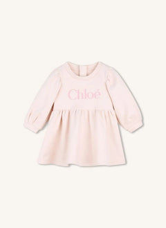 Chloé - Chloé Bio-Baumwoll-Fleecekleid | Pfirsich