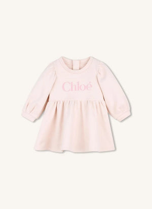 Chloé - Chloé Bio-Baumwoll-Fleecekleid | Pfirsich