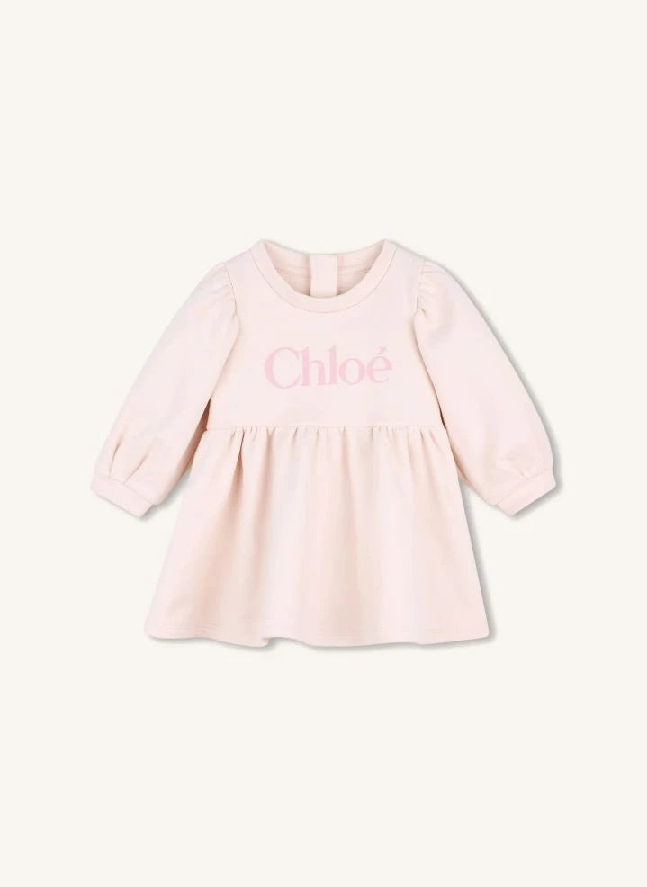 Chloé - Chloé Bio-Baumwoll-Fleecekleid | Pfirsich
