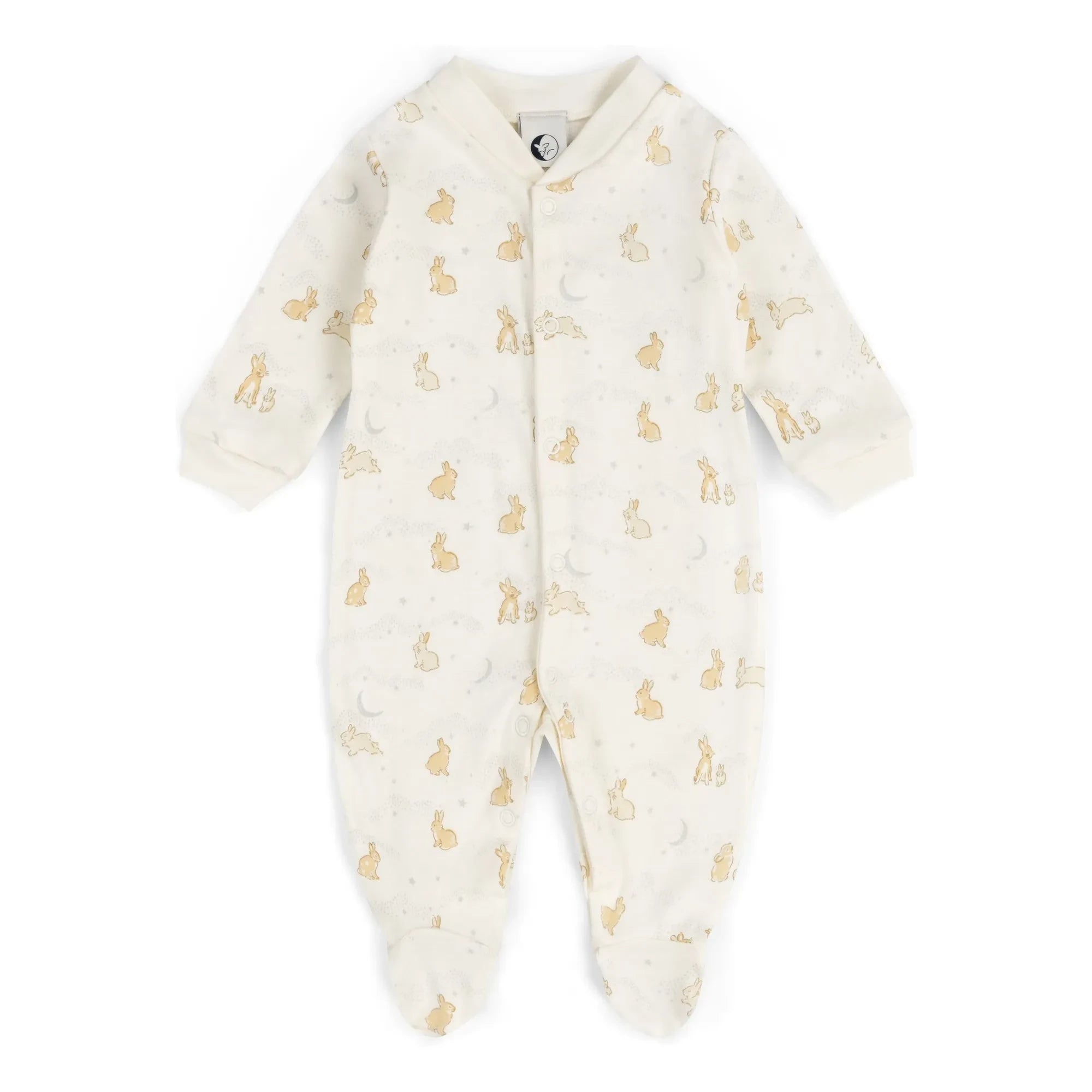 Sleepy Doe - Pyjama mit Hasenfüßen Bio-Baumwolle | Ecru