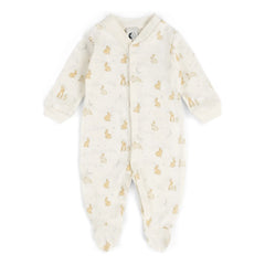 Sleepy Doe - Pyjama mit Hasenfüßen Bio-Baumwolle | Ecru