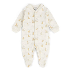 Sleepy Doe - Pyjama mit Hasenfüßen Bio-Baumwolle | Ecru