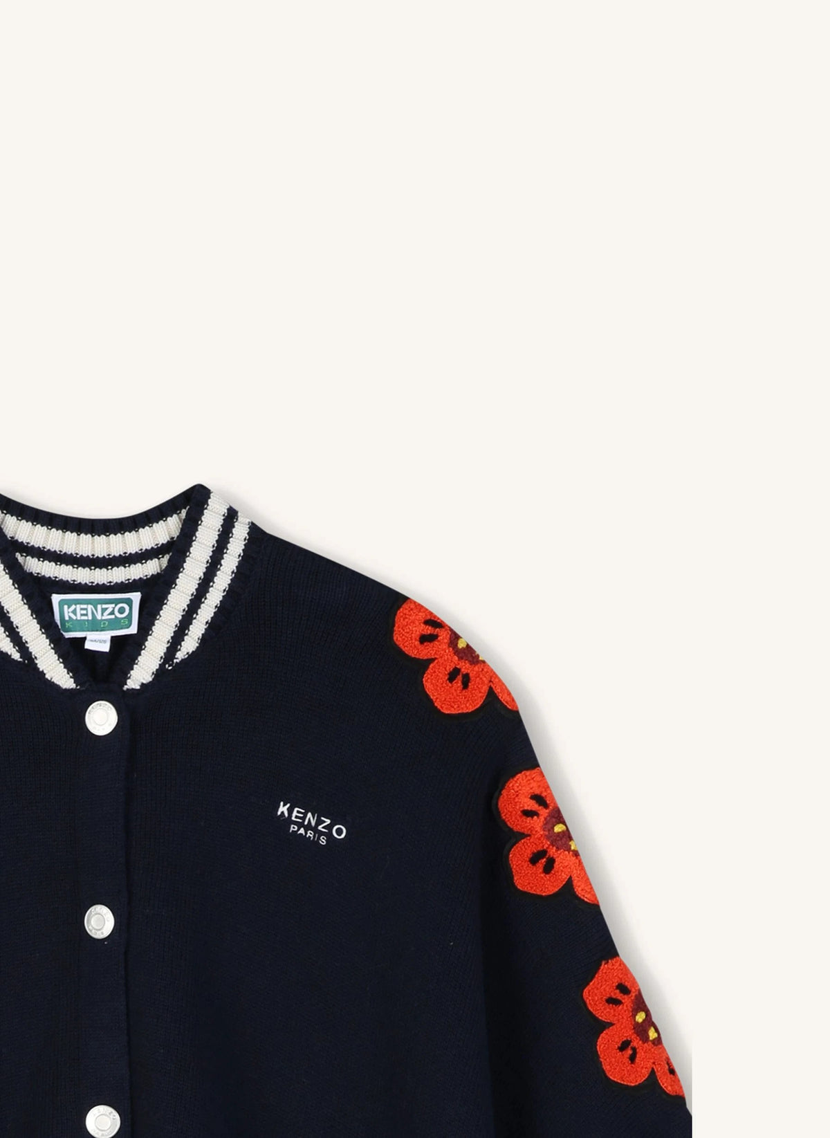 Kenzo - Cape mit Blumenknopf | Nachtblau