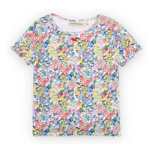 the new society - Verbena Floral Rib T-Shirt | Blau