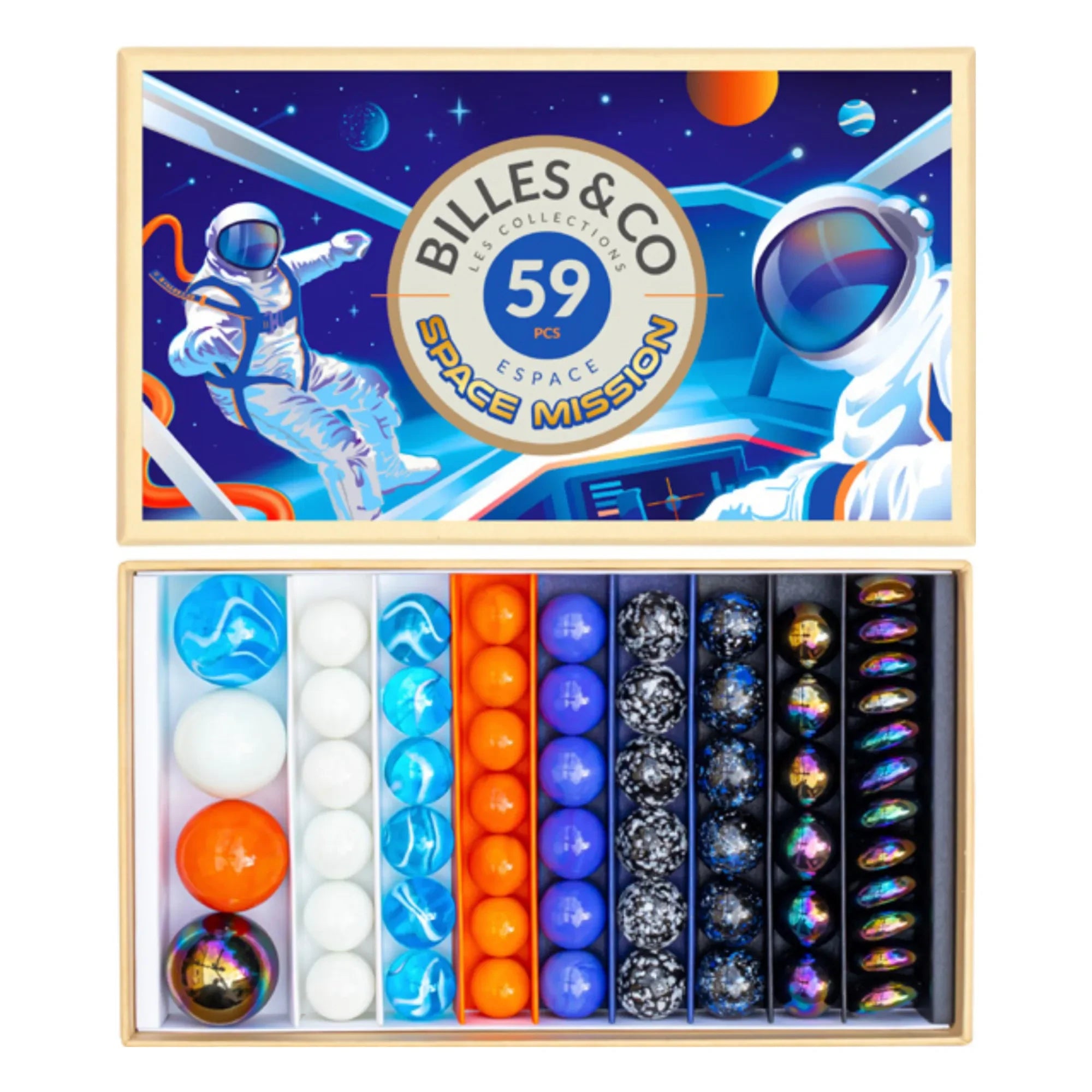 Billes & Co - 59 Murmeln Box - Weltraum-Mission