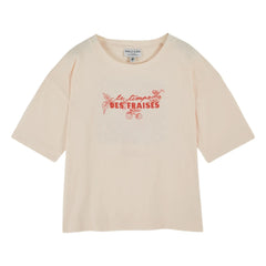 Emile et Ida - Le Temps Des Fraises Bio-Baumwoll-T-Shirt | Creme