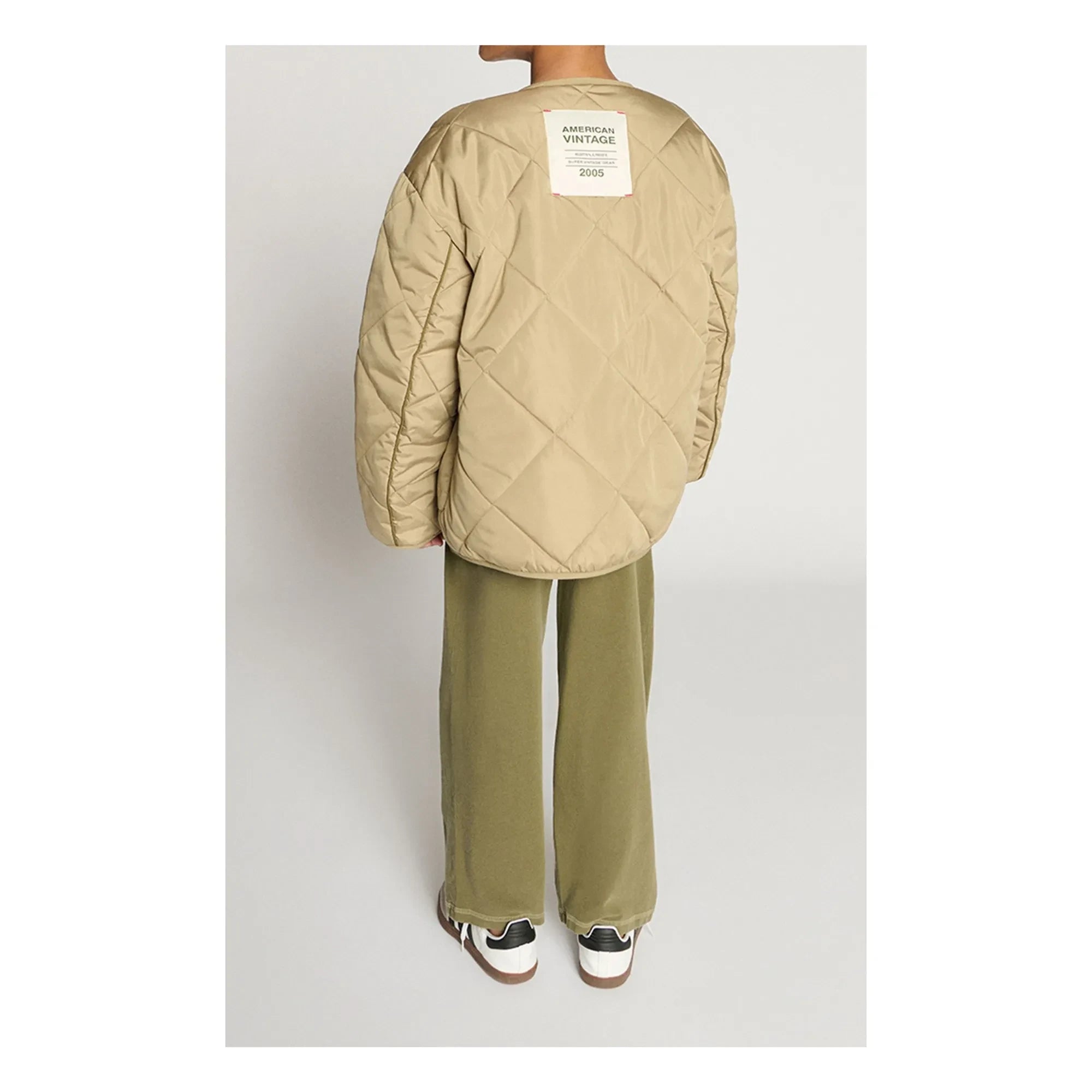 American Vintage - Vowbay Wasserabweisende Steppjacke Recycelte Faser | Khaki