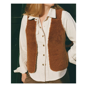 ILDA'S sheep - Lammfell Merino Weste ärmellos | Braun