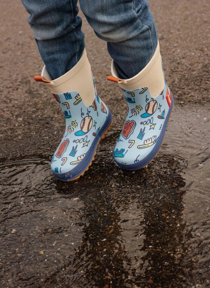 Hello Hossy - Baseball Spiel Regenstiefel | Blau