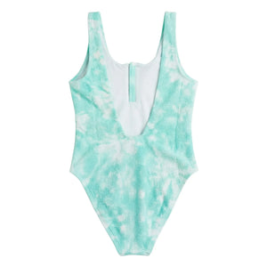 Lison Paris - 1-teiliger Badeanzug Taha'a Batikmuster | Türkis