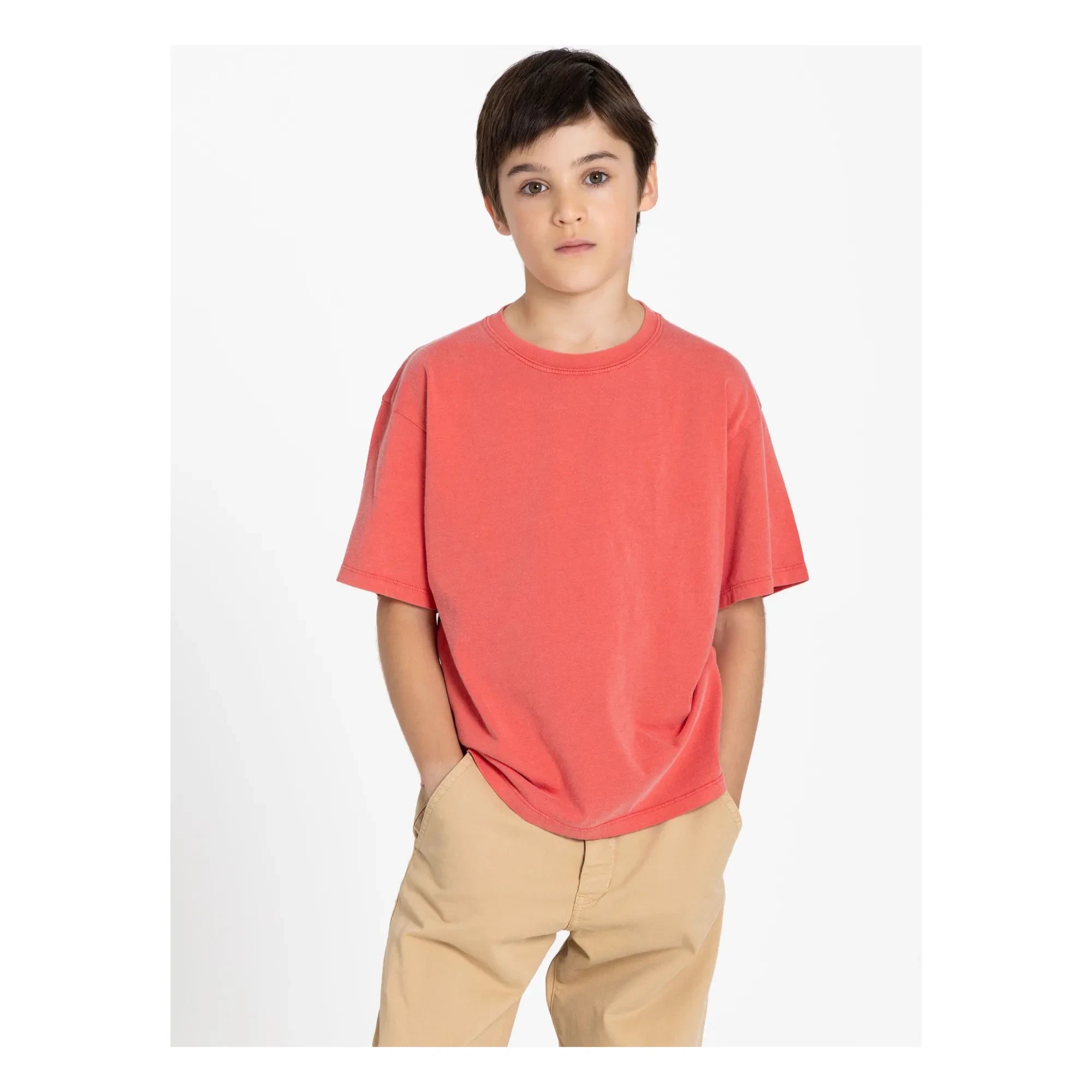 Smallable Kid - Nils Bio-Baumwoll-T-Shirt | Dunkelrot