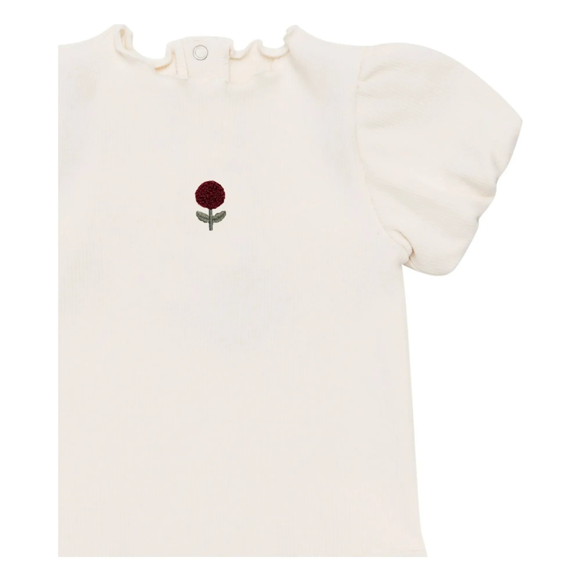 Donsje - Marien Fleur T-Shirt aus Bio-Baumwolle | Ecru