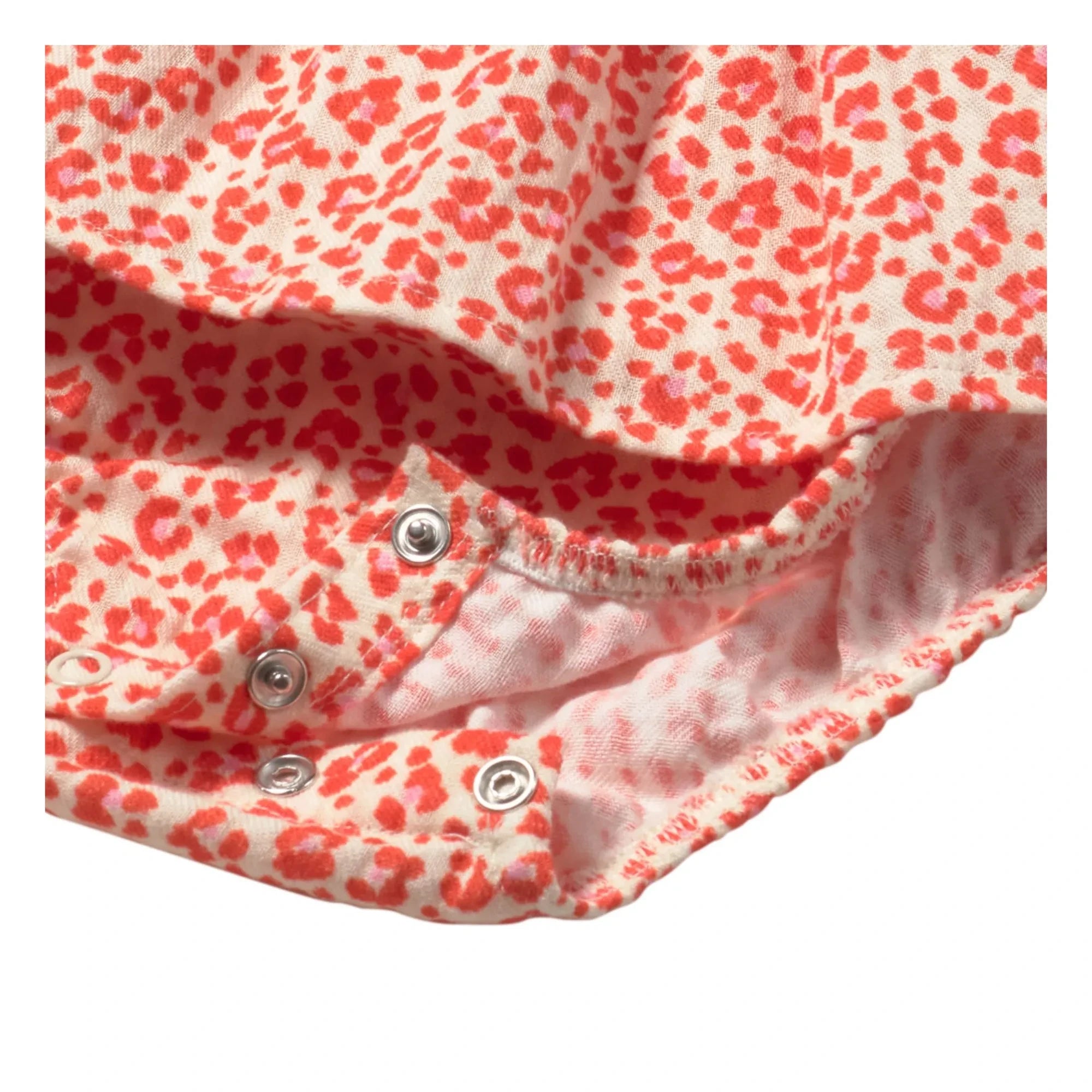 Cozmo – Strampler „Granny Leopard“ | Rot
