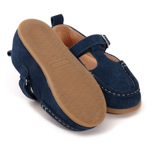 Lazare - Olive Velours für Babys | Marineblau