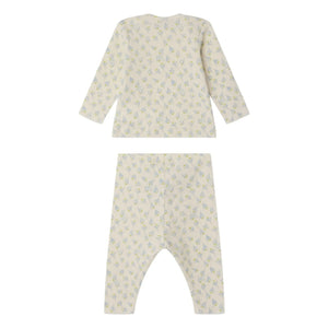 Bonpoint - Timi Voiliers Bio-Baumwoll-T-Shirt und Leggings Set | Gebrochenes Weiß