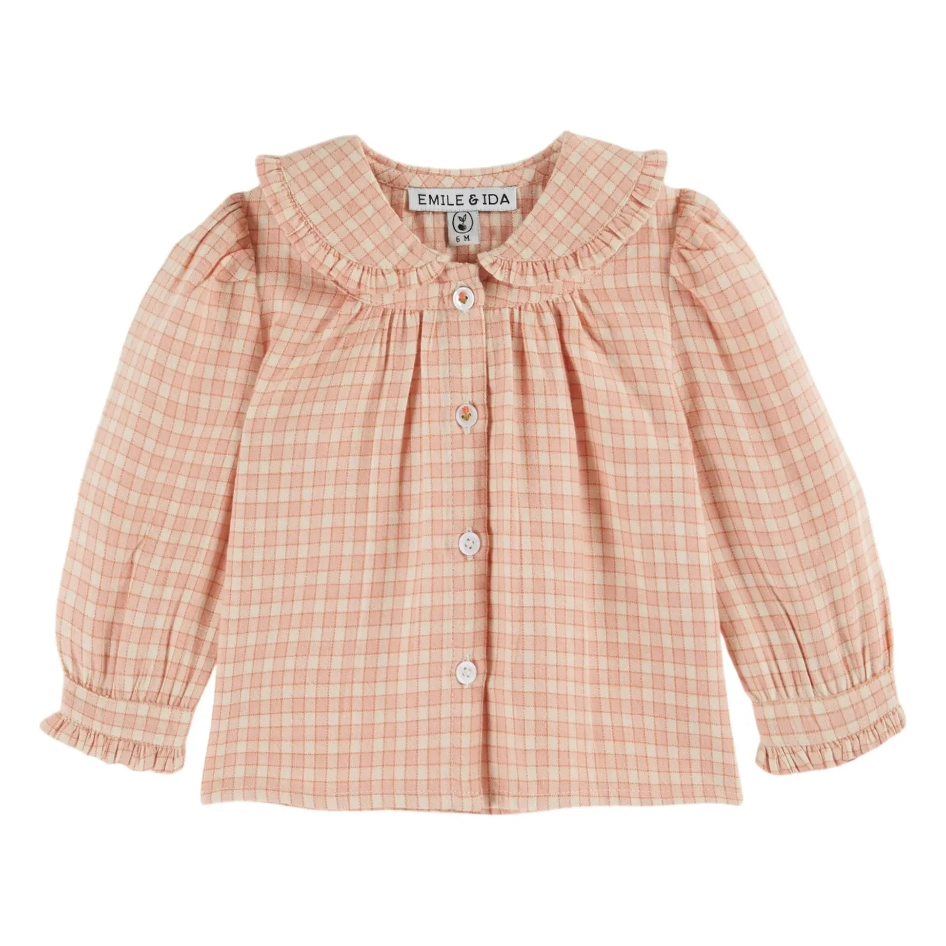 Emile et Ida – Rosa Schulbluse mit Schleife | Rosa
