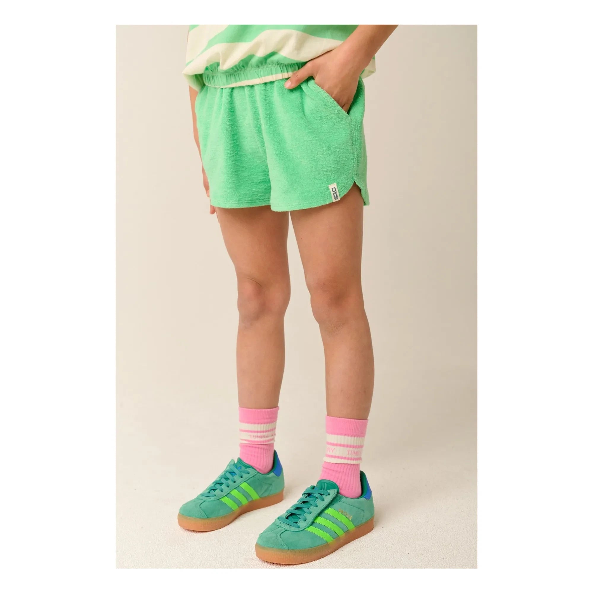 Tumble N'Dry – Paraiba Bio-Baumwoll-Frottee-Shorts | Grün