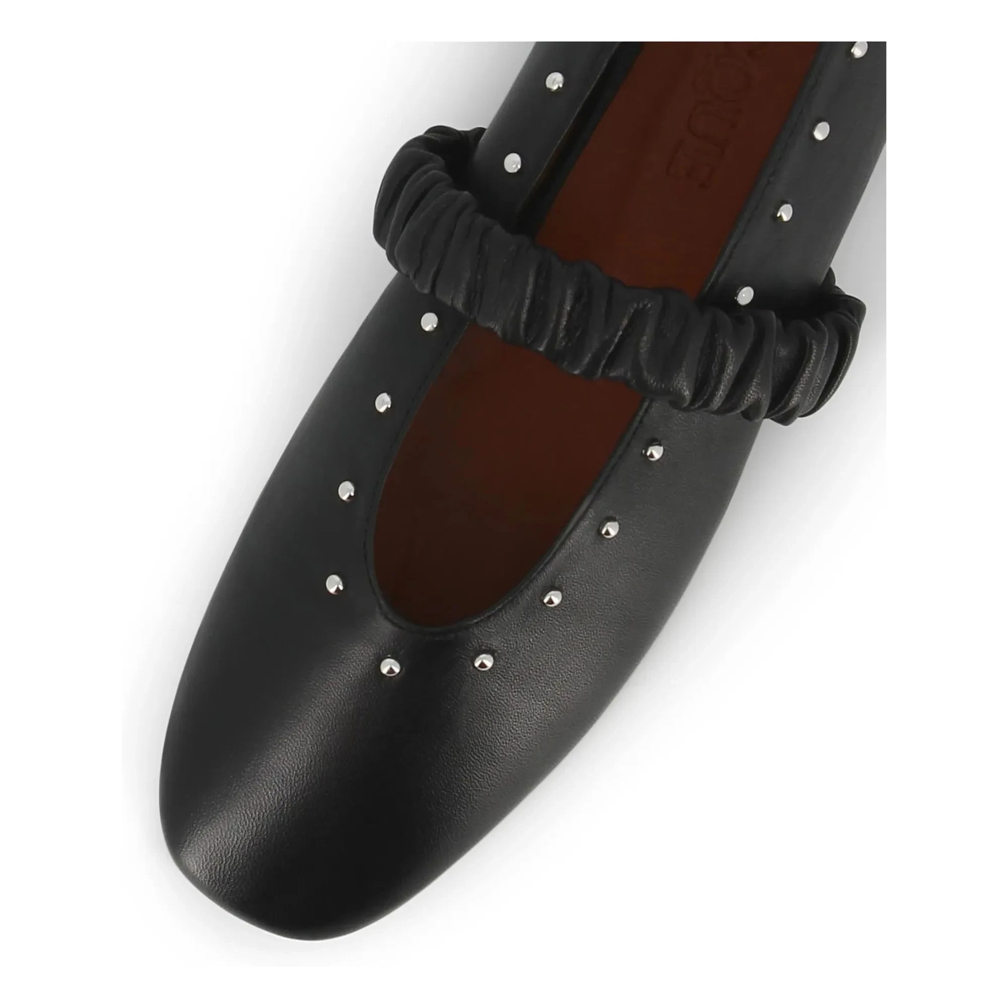 Socque Paris - June Leder Ballerinas | Schwarz