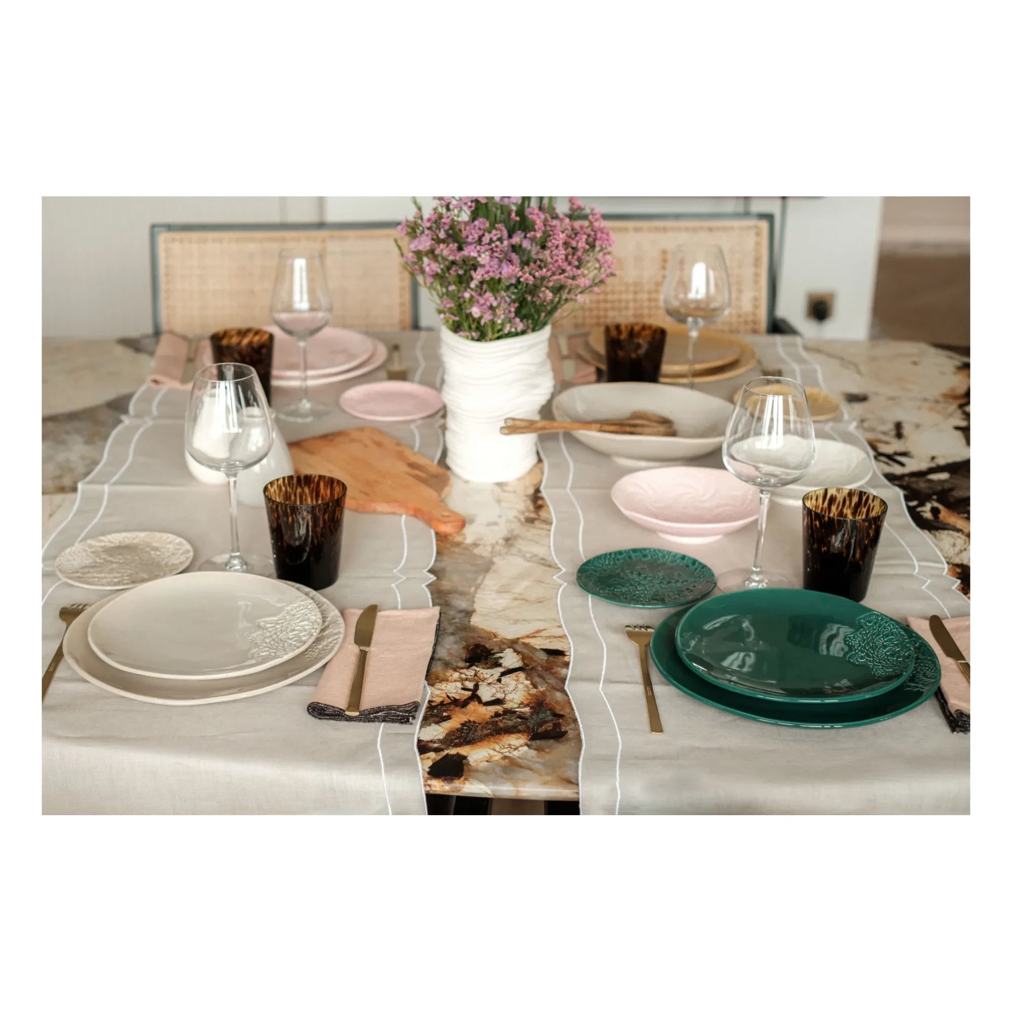 Maison Vessel – Blanca Häkelspitzenteller – 2er-Set | Jade