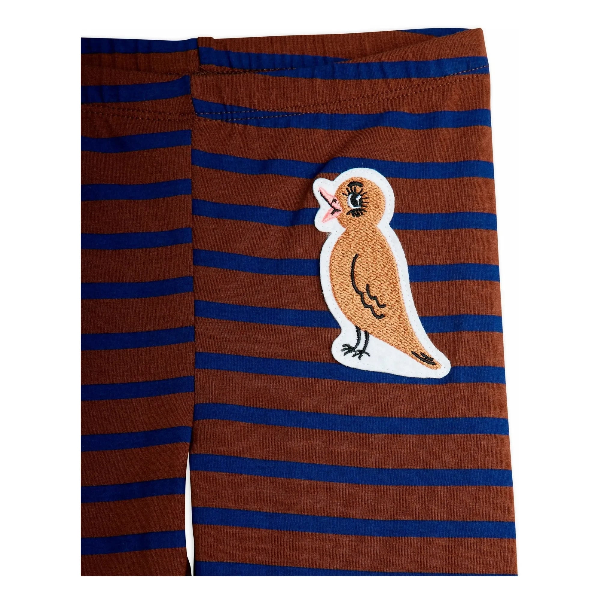 Mini Rodini - Leggings aus Bio-Baumwolle mit Vogelmuster | Braun