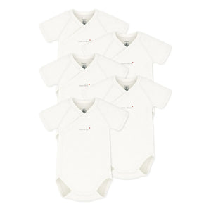 Petit Bateau - 5er Pack Bio-Baumwoll-Bodys "Mon Ange" | Ecru