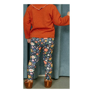 Petit Stella - Çiçek Desenli Tayt | Siyah