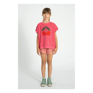 Piupiuchick - Kiraz Bio-Baumwolle Frottee ärmelloses Sweatshirt | Fuchsia