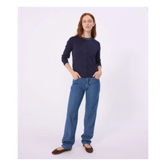 Petit Bateau - Strickjacke aus Cord | Marine