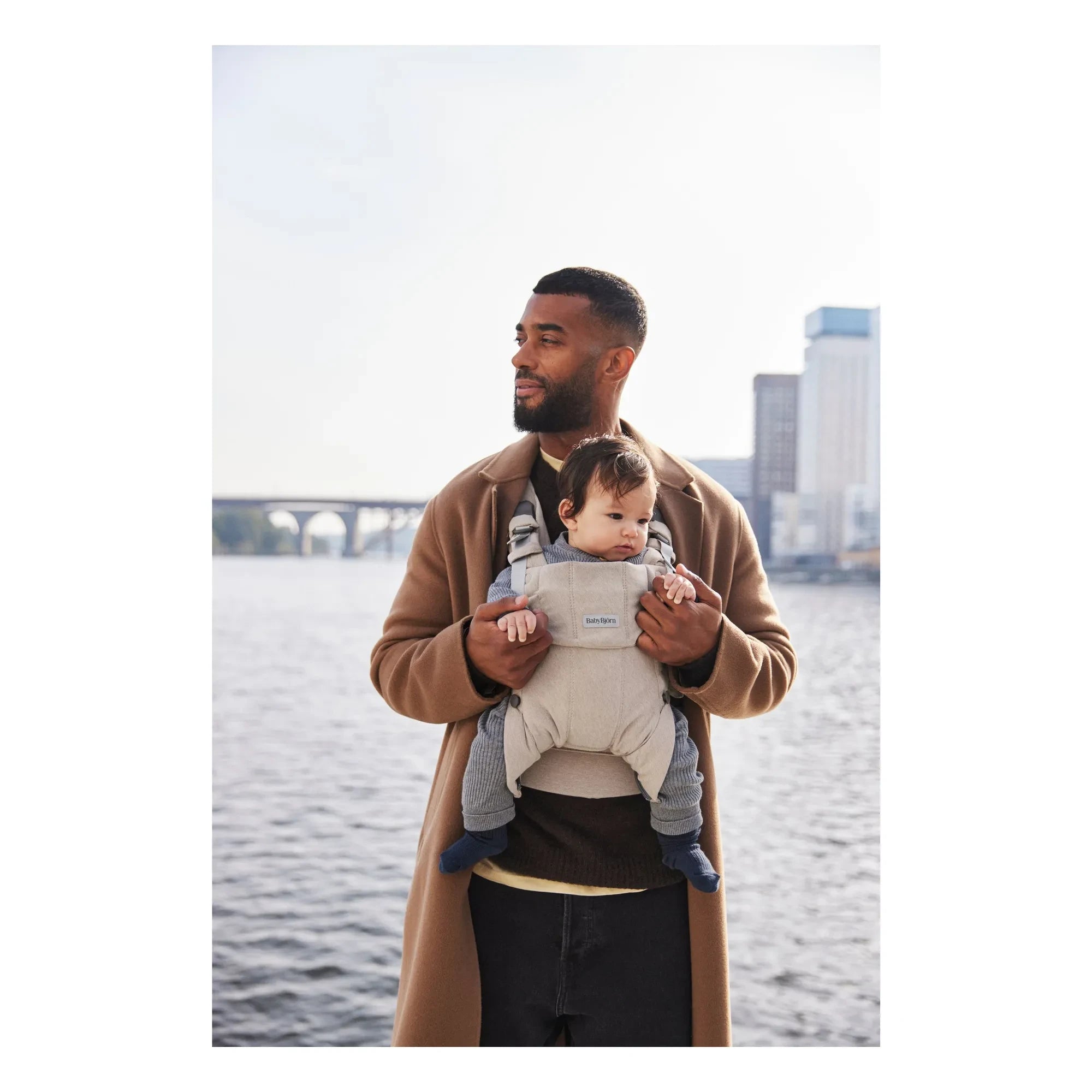 BabyBjörn - Harmony Babytrage aus meliertem Webjersey | Beige