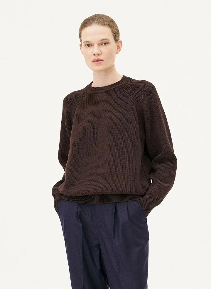 Noyoco - Oslo Pullover aus Merinowolle und Bio-Baumwolle | Braun