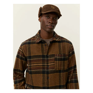 Les Deux - Kaleb Ekoseli Wolle Overshirt | Braun