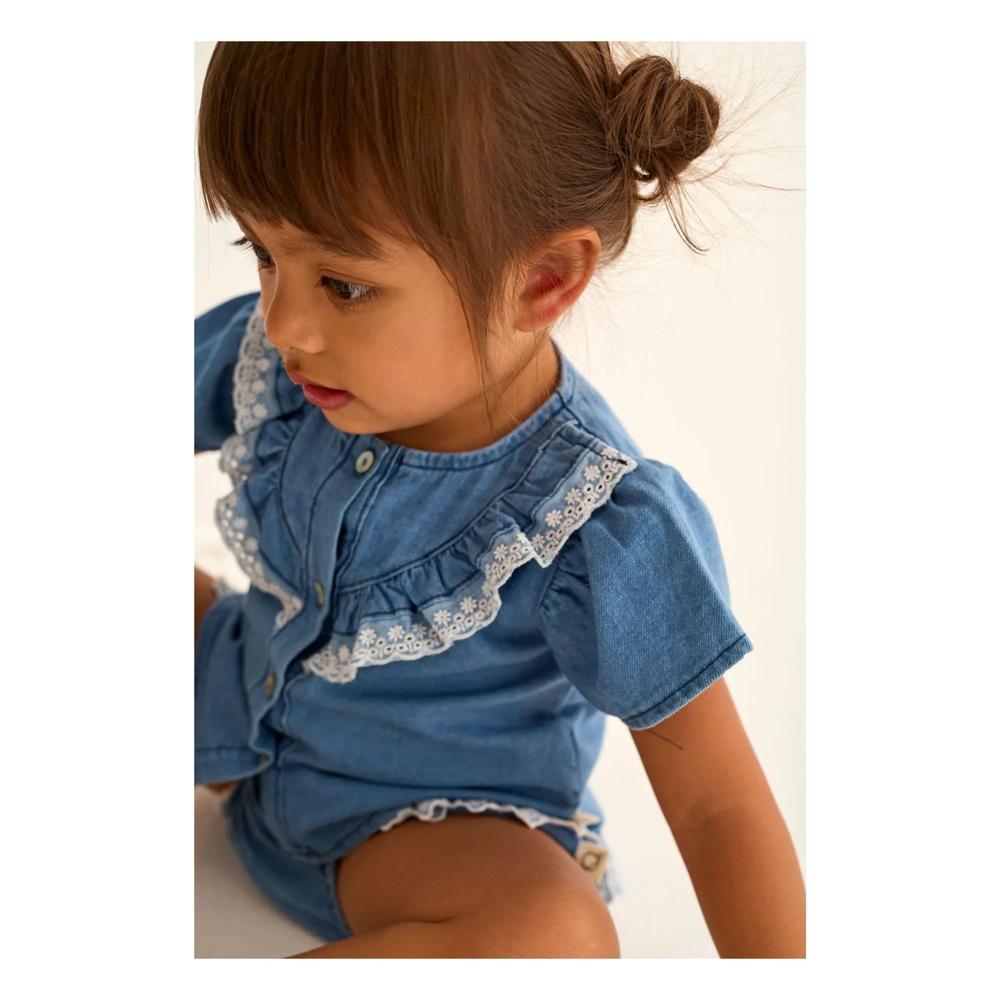 Cozmo – Denimbluse mit Rüschen, blau Malva