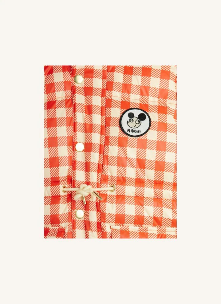 Mini Rodini - Ritzratz Gingham şişme mont | Kırmızı