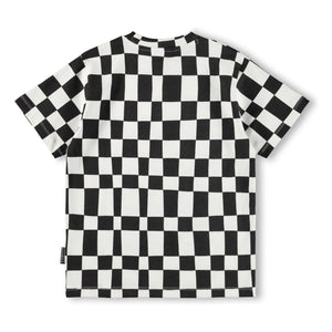 Molo - Riley Damier T-Shirt aus Bio-Baumwolle | Schwarz