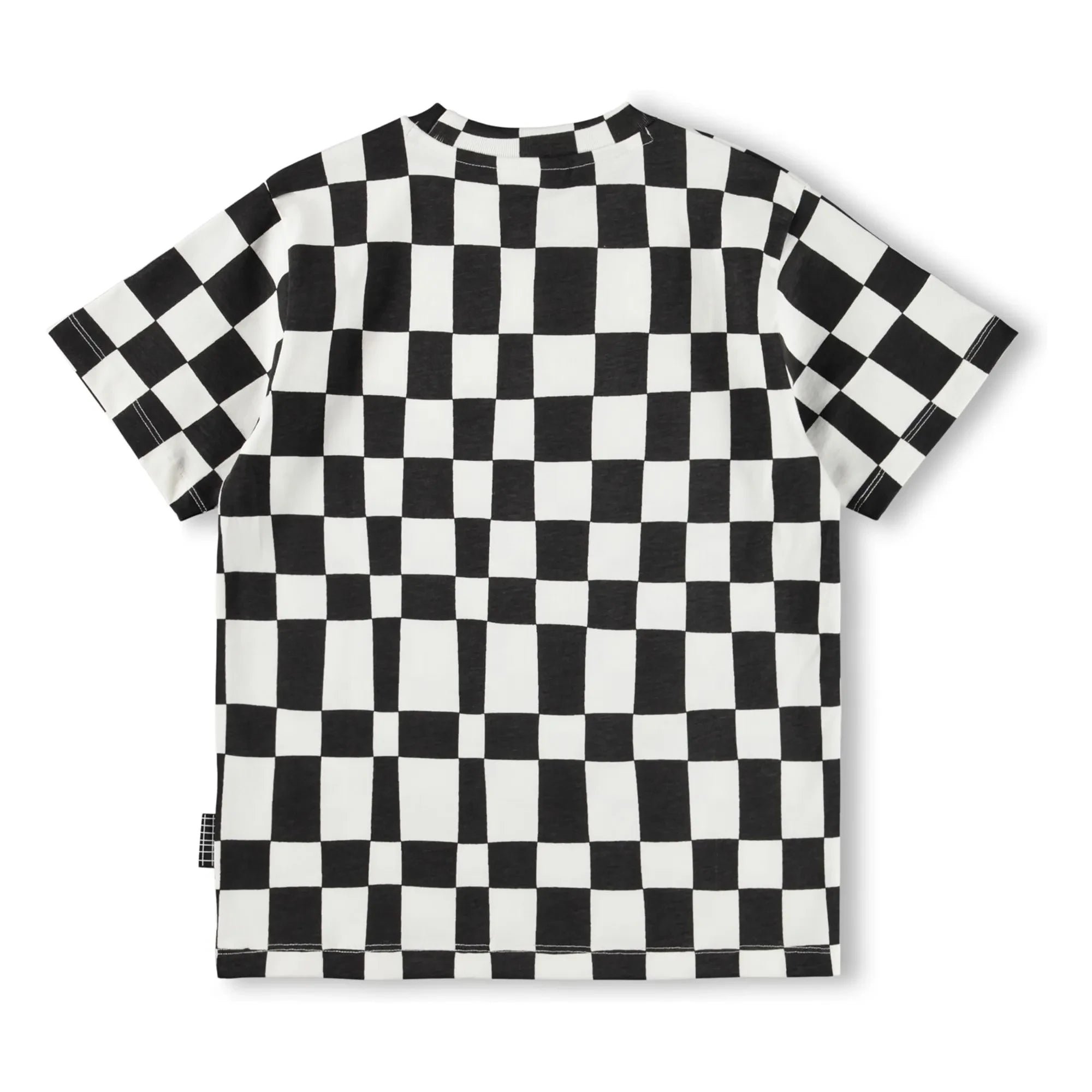 Molo - Riley Damier T-Shirt aus Bio-Baumwolle | Schwarz
