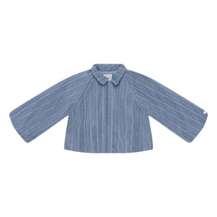 Donsje - Cyran gestreifte Jacke | Denimblau