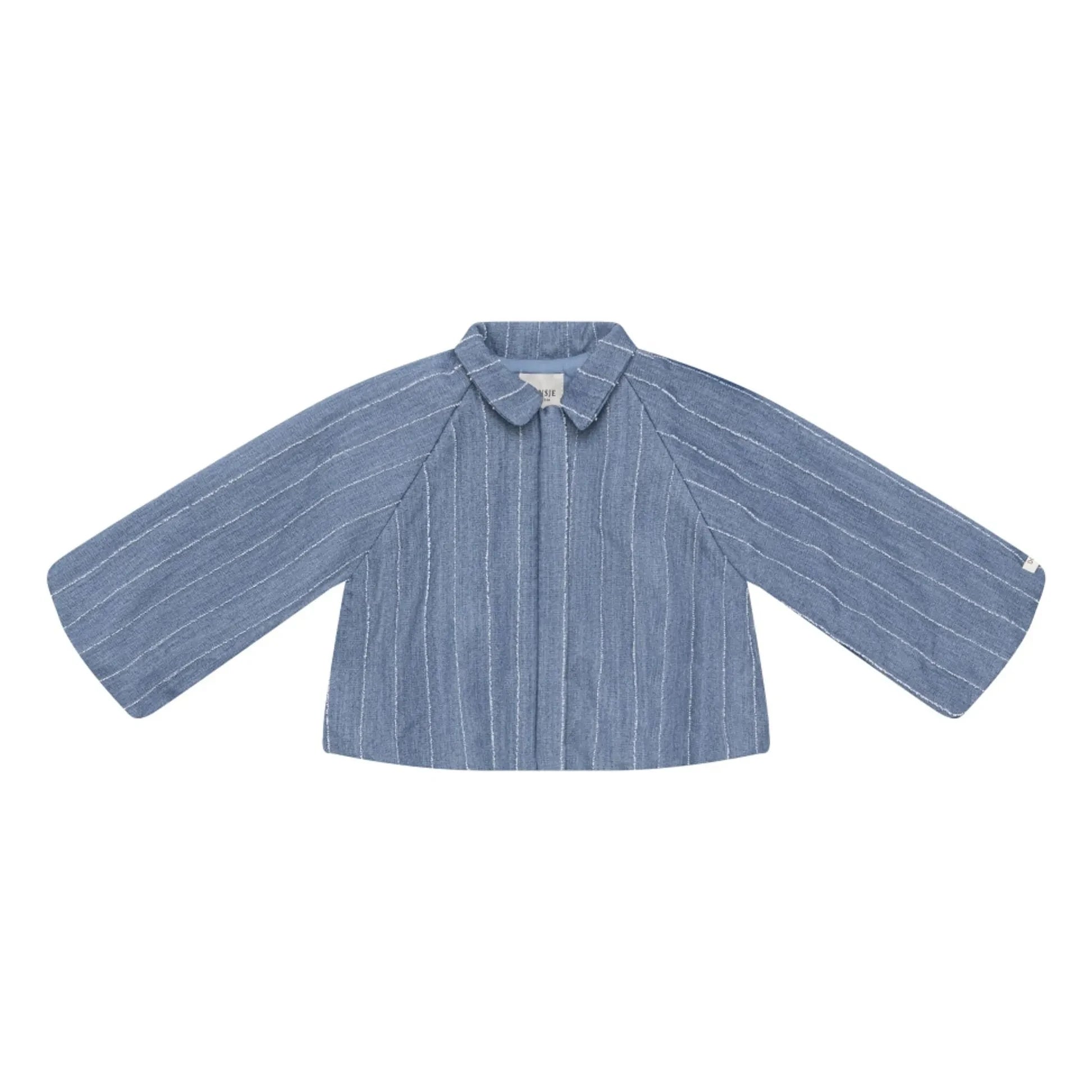 Donsje - Cyran gestreifte Jacke | Denimblau