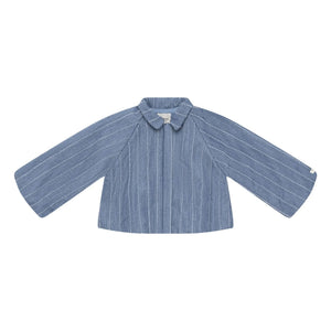 Donsje - Cyran gestreifte Jacke | Denimblau