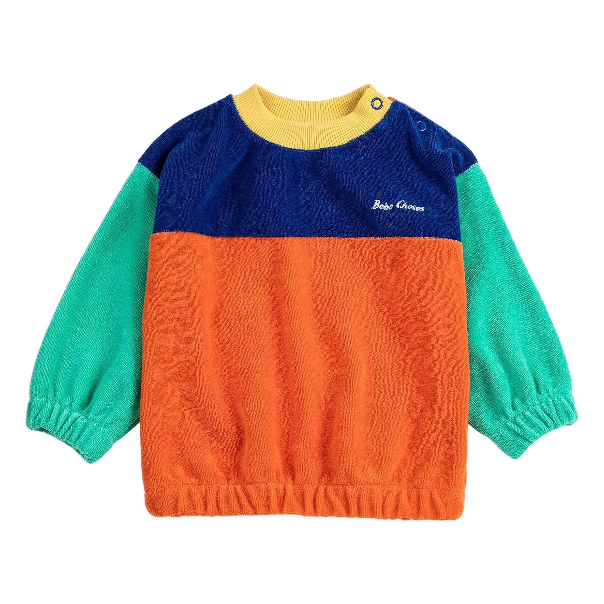 Bobo Choses - Farbblock Baby Sweatshirt aus Bio-Baumwolle | Orange
