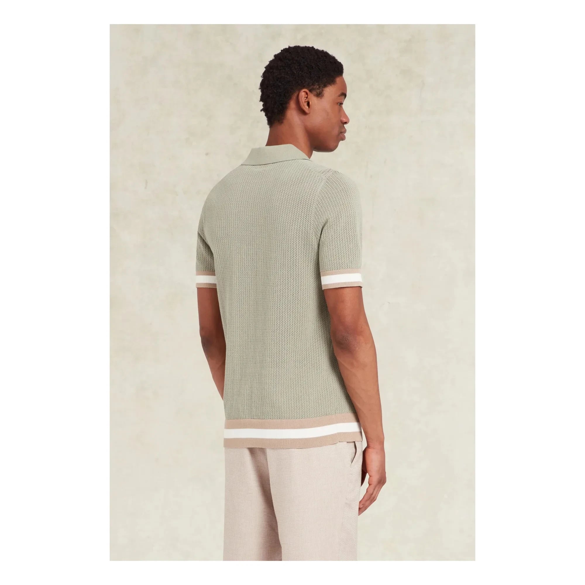 Ché Studios - Quinn Baumwoll-Poloshirt | Beige - Grün