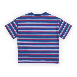 the new society - Gestreiftes Ciclan T-Shirt | Blau