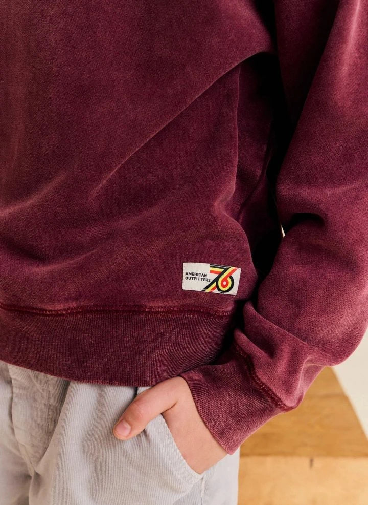 AO76 - Oscar Anniversary recycelter Baumwoll-Sweatshirt | Burgunder