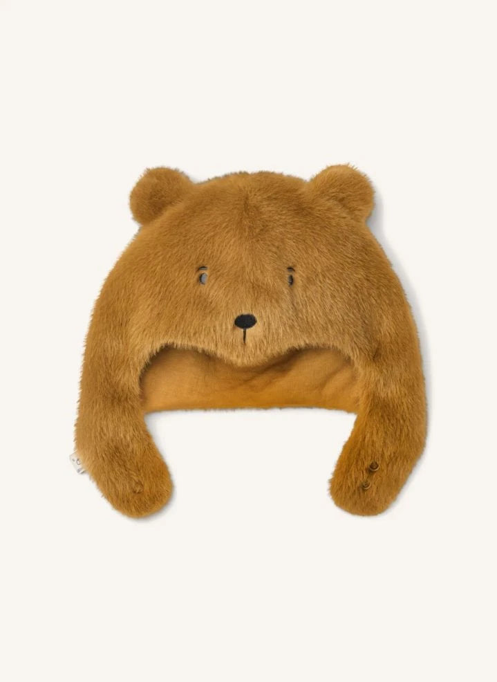 Liewood - Chapka Fur Lillie Bear Recycled Polyester | Karamell