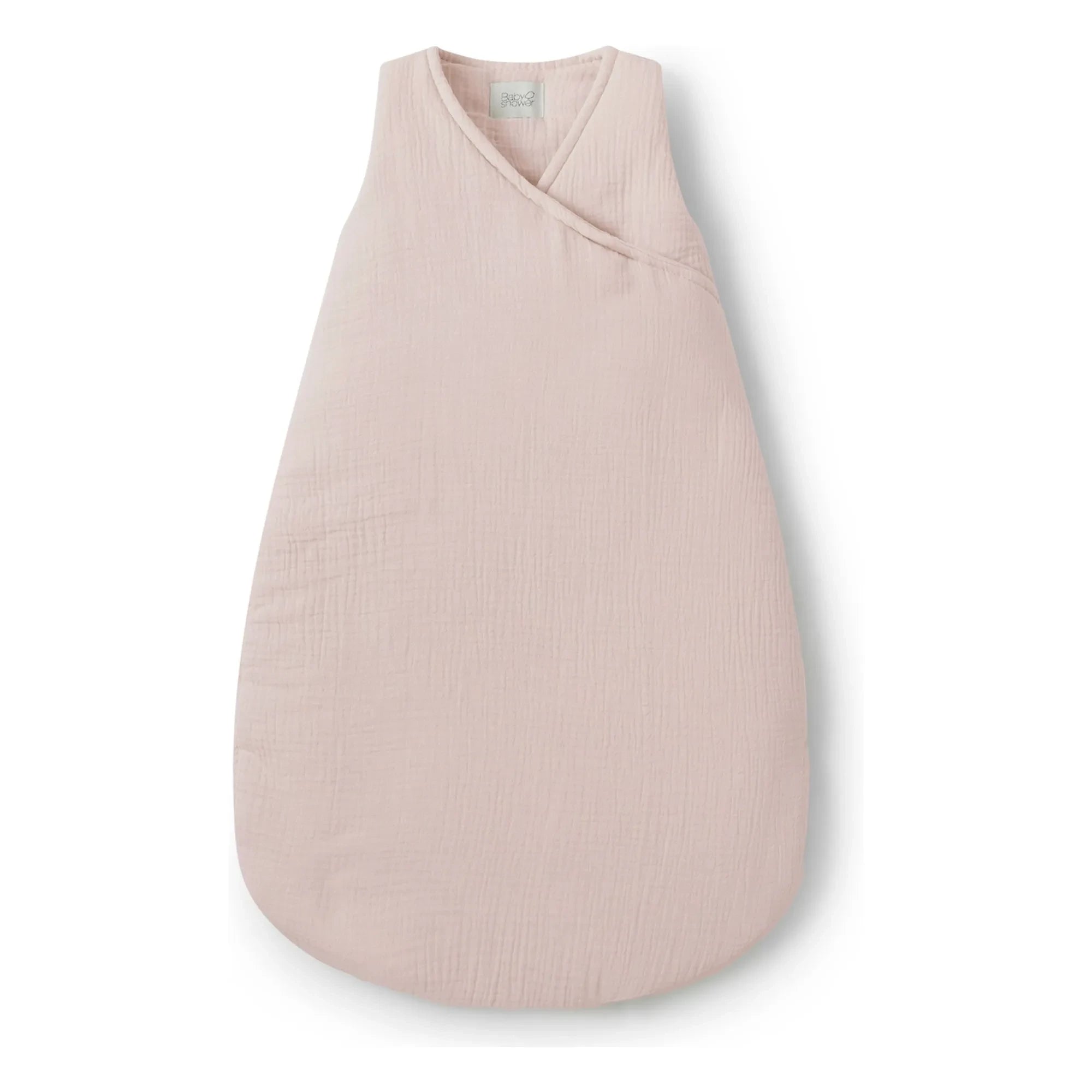 Babyshower - Wattierter Schlafsack aus Musselin | Blassrosa