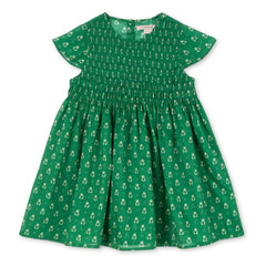 Konges Sløjd - Kleid mit Rüschen aus Bio-Baumwolle | Grün
