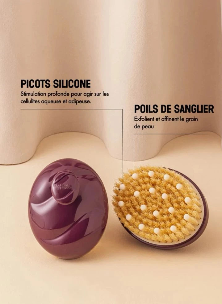 La Bonne Brosse - Talm Körperbürste x La Bonne Brosse Nr. 02 - Für normale Haut | Aubergine
