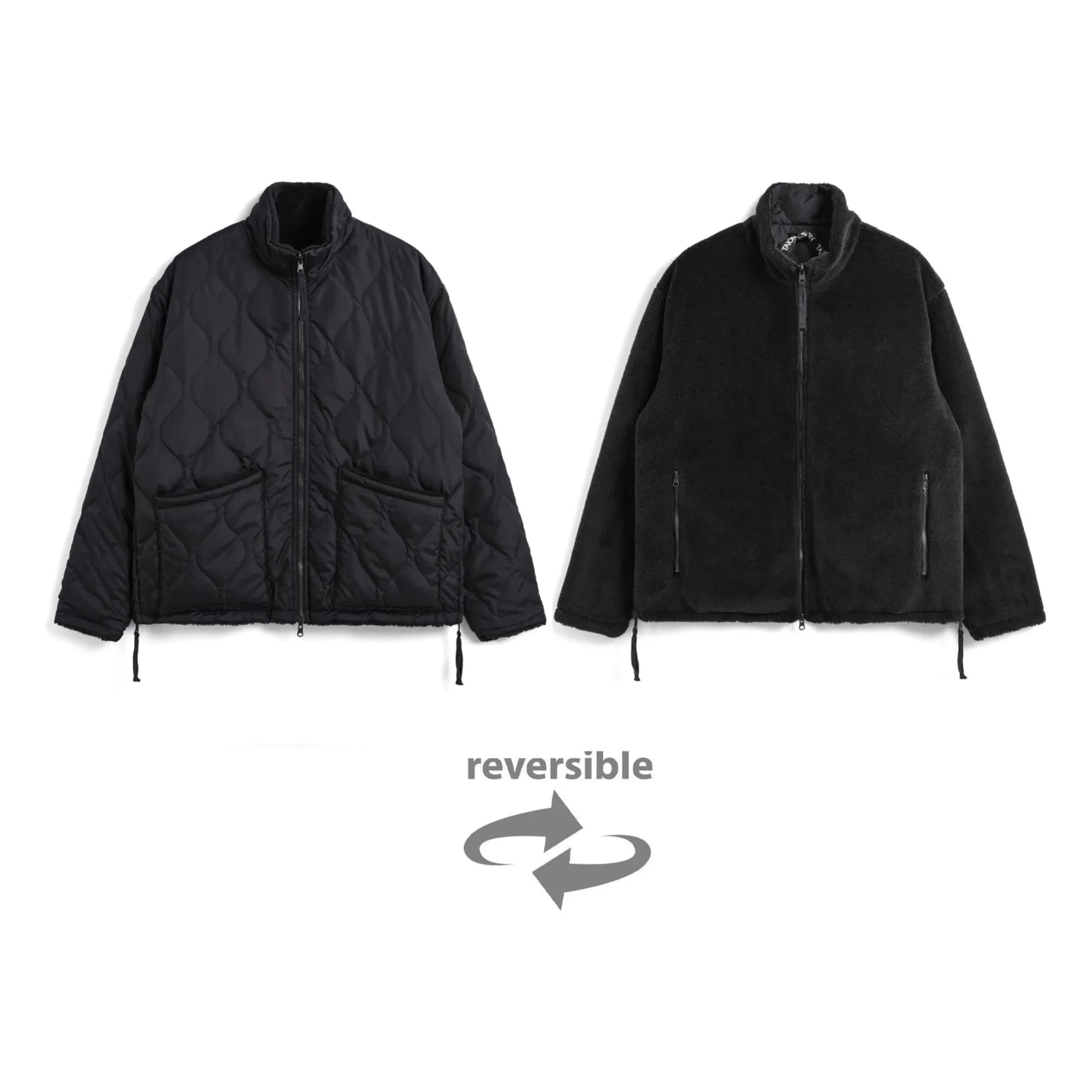 Taion - Unisex Militärstehkragenjacke | Schwarz