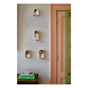HKliving - Glas-Wanddekoration - 4er Set | Chrom