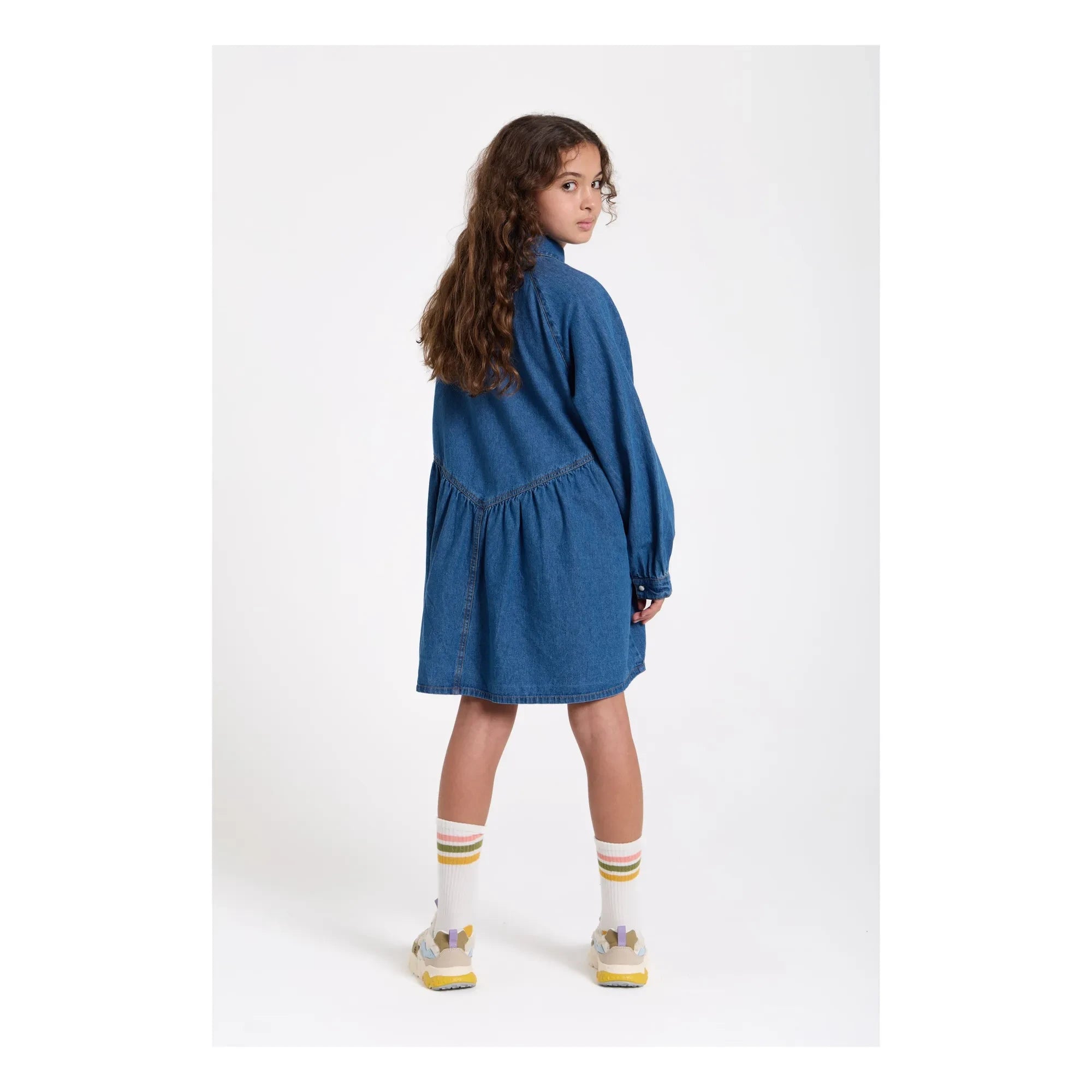 Hundred Pieces - Shirley Jeanskleid mit Stickerei | Jeansblau