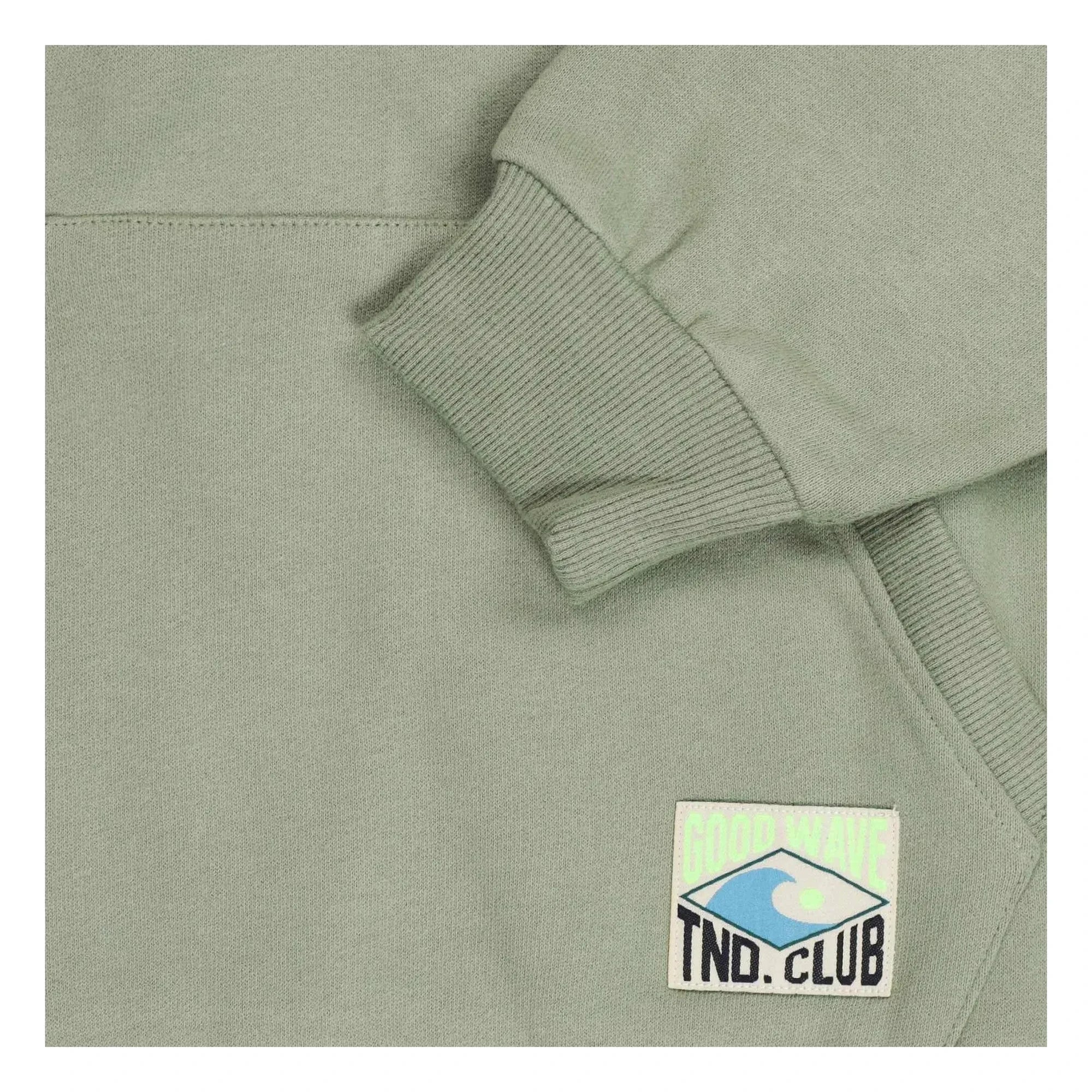 Tumble N'Dry – Kapuzen-Sweatshirt aus melierter Bio-Baumwolle | Hell Khaki